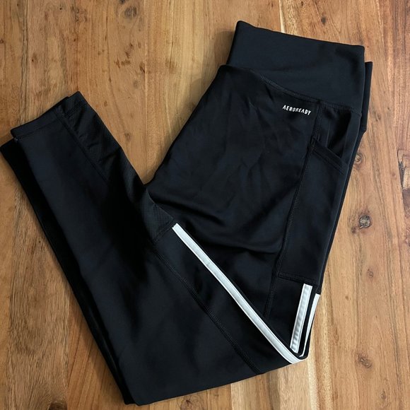 Adidas High Rise 7/8 Leggings w/ Pockets - Size L - Picture 5 of 6